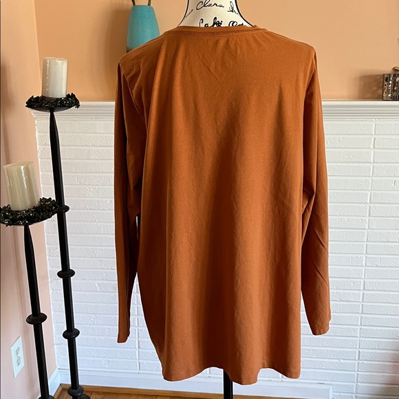 Classic Long Sleeve Crew Neck Top - Tumeric - Picture 4 of 6